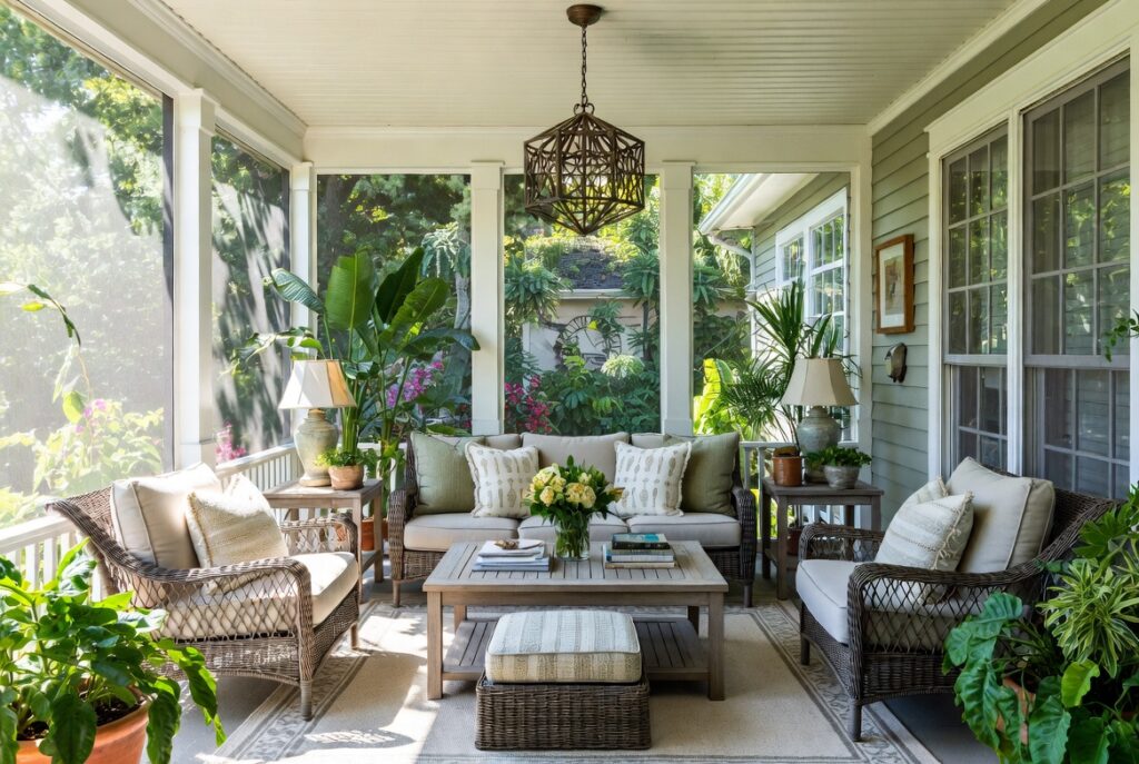 1. Furnish It Like an Indoor Living Room