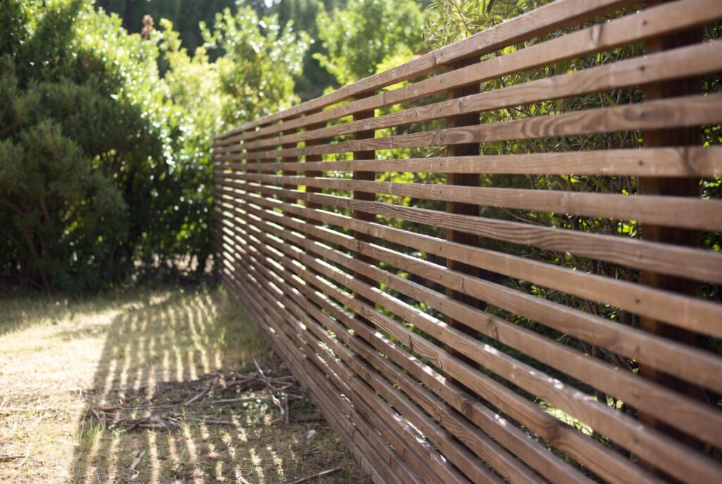 1. Horizontal Slat Fence