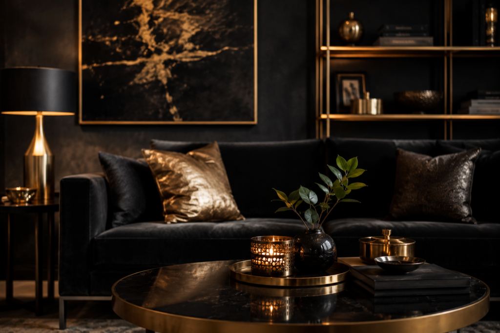 10. Add Warm Metallic Accents