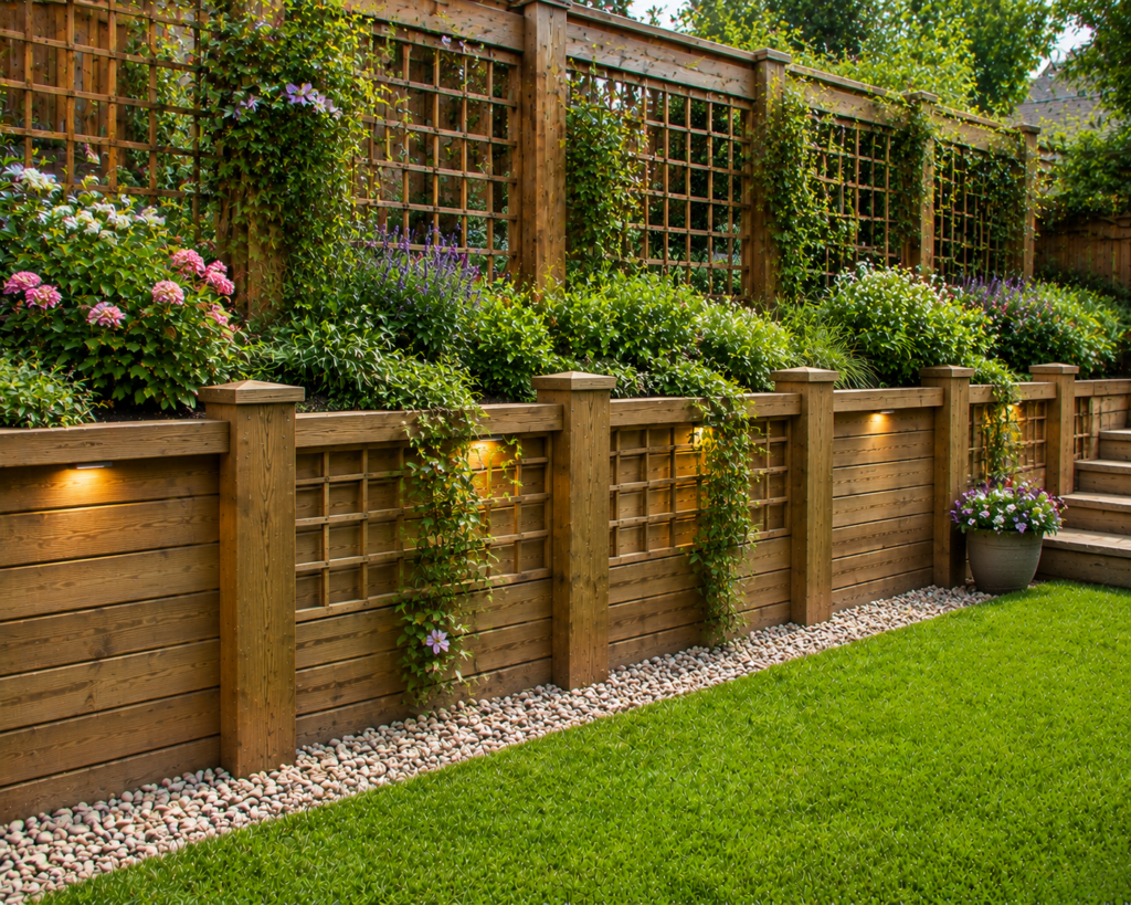 10. Integrated Trellis Retaining Wall