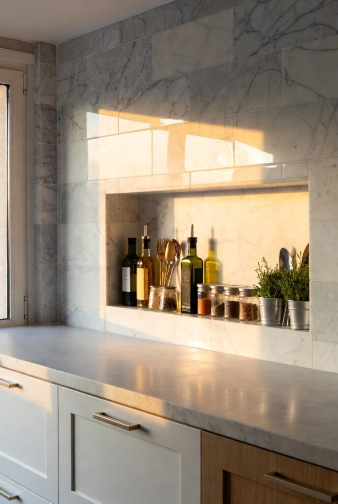 10. Kitchen Backsplash Niche
