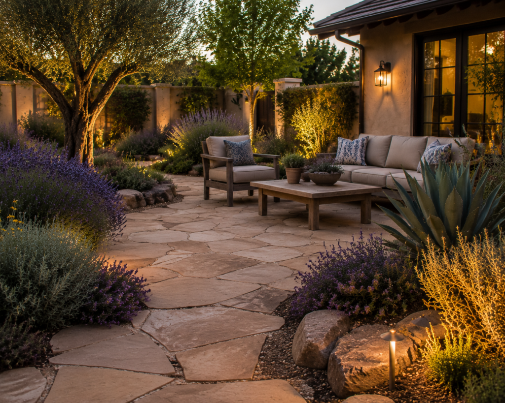 11. Flagstone Patio with Low-Water Planting