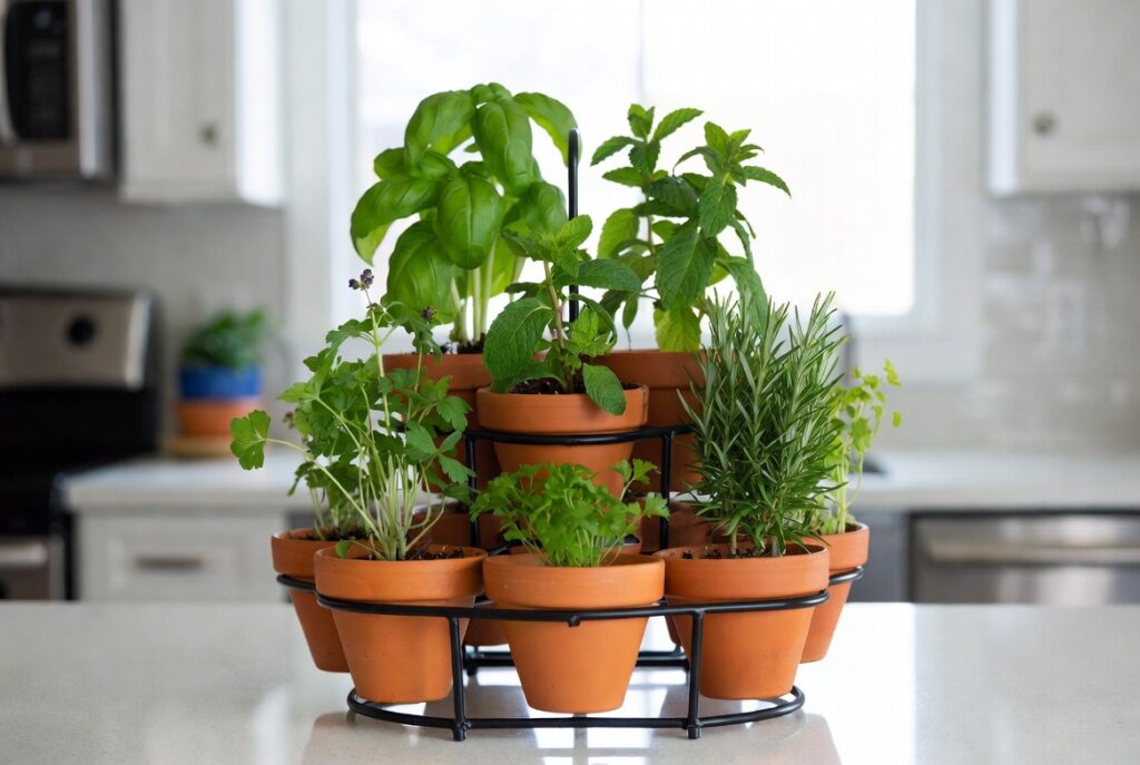 11. Grow Herbs in Terracotta Pots