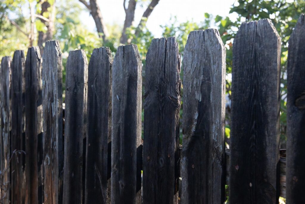 11. Painted Black Wood Fence