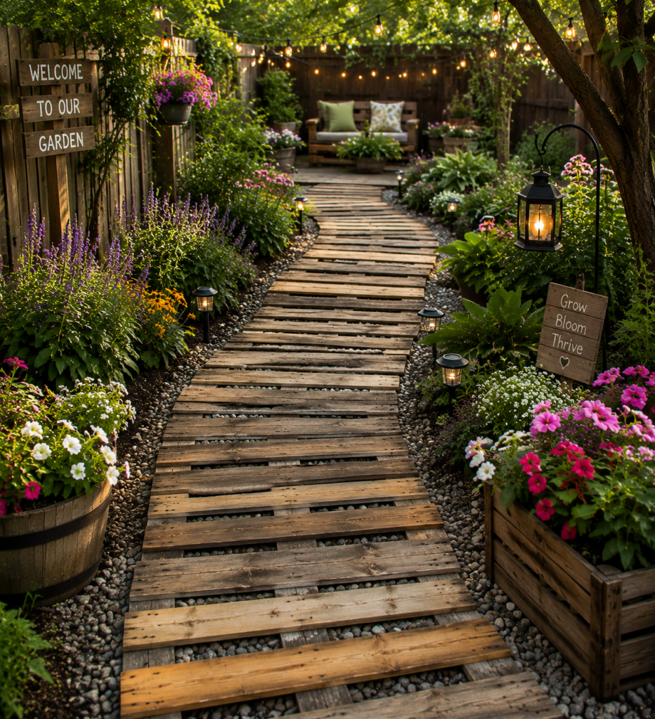 11. Pallet Wood Garden Path