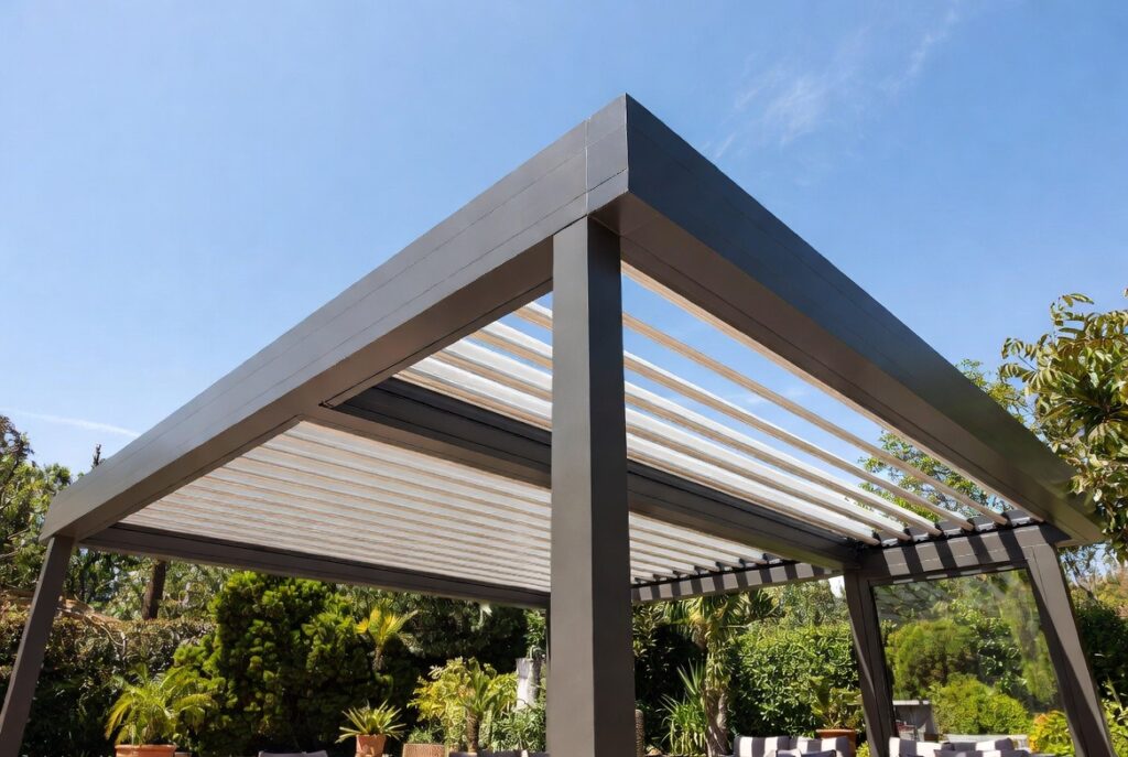 12. Install a Louvered Roof Pergola