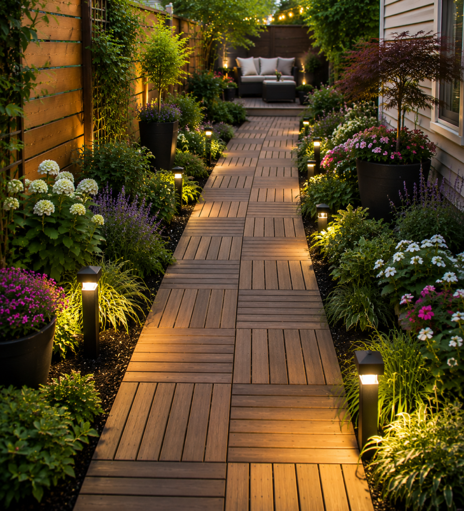 12. Modular Wooden Deck Tile Path