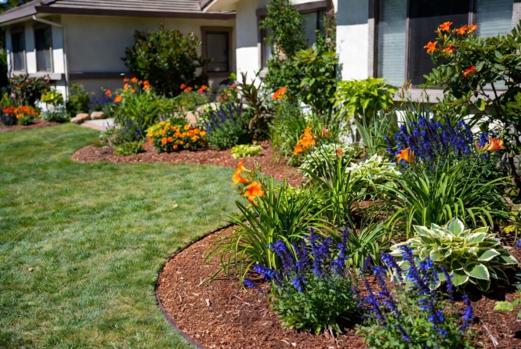 13. Use Mulch to Define Garden Beds