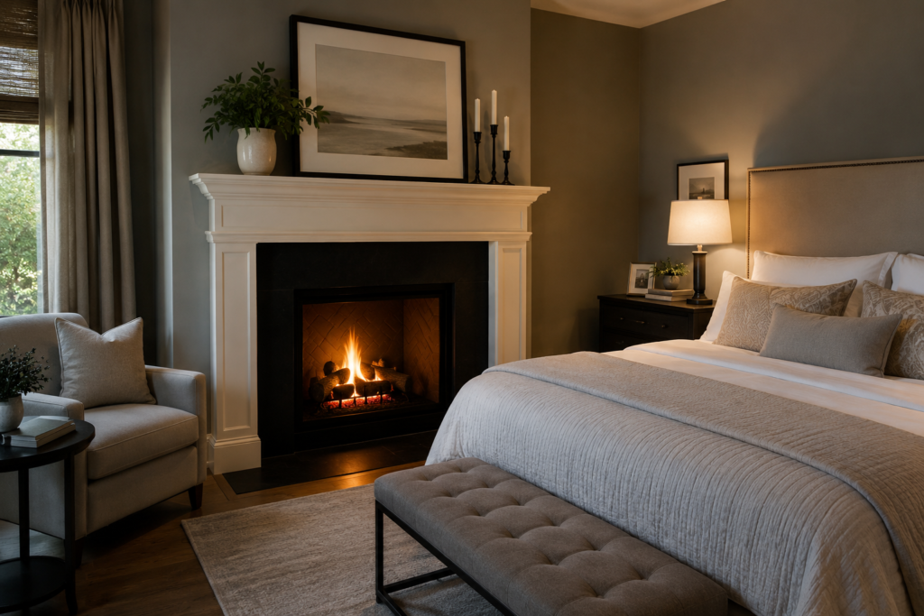 14. Bedroom Fireplace