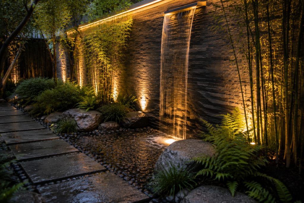 14. Garden Wall with Water Cascade