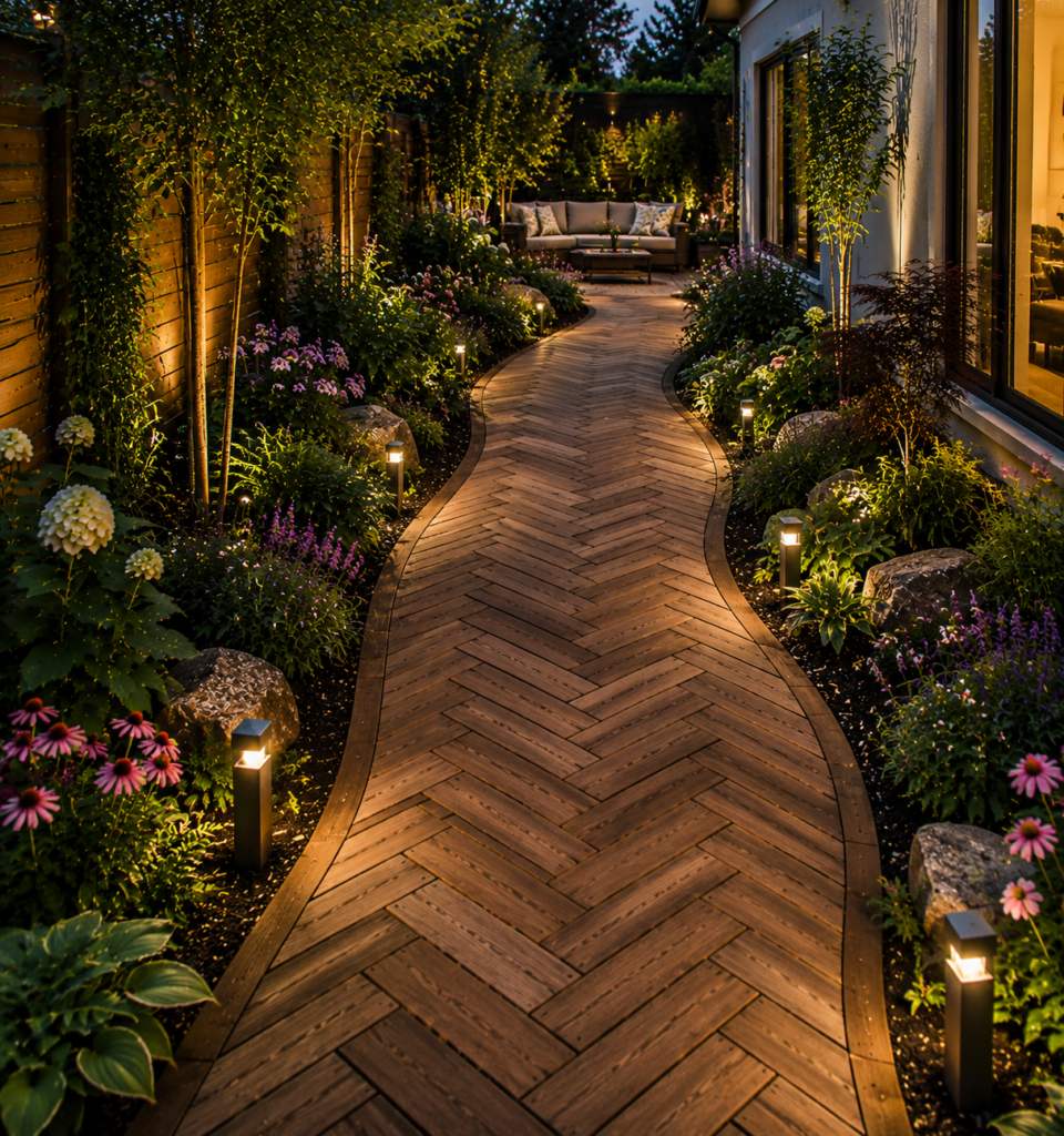 15. Herringbone Pattern Walkway