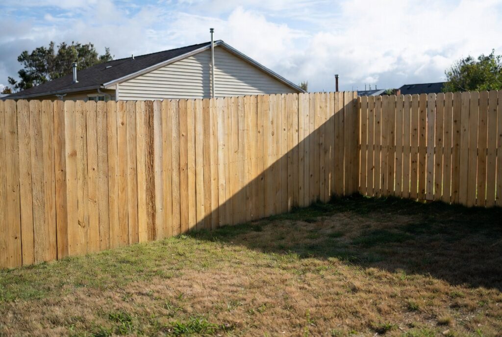15. Sloped Yard Wood Fence