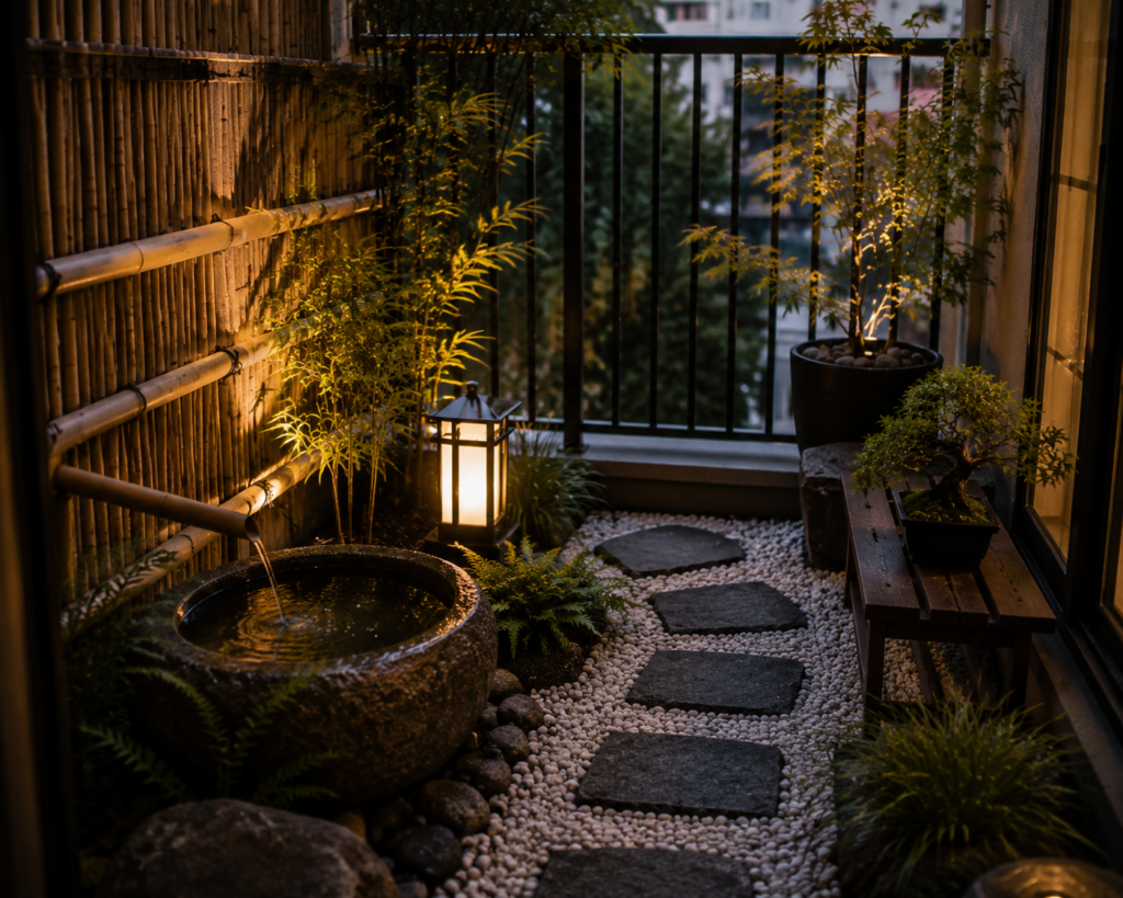 15. Small Balcony Zen Garden