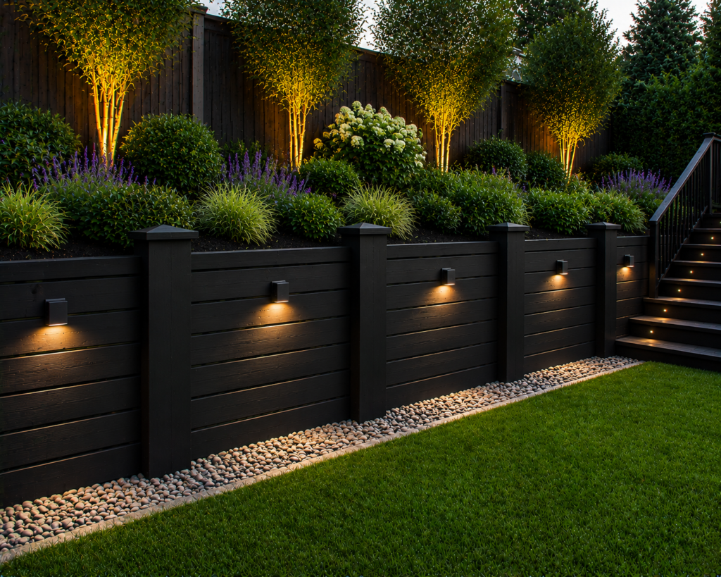 17. Painted Black Timber Wall
