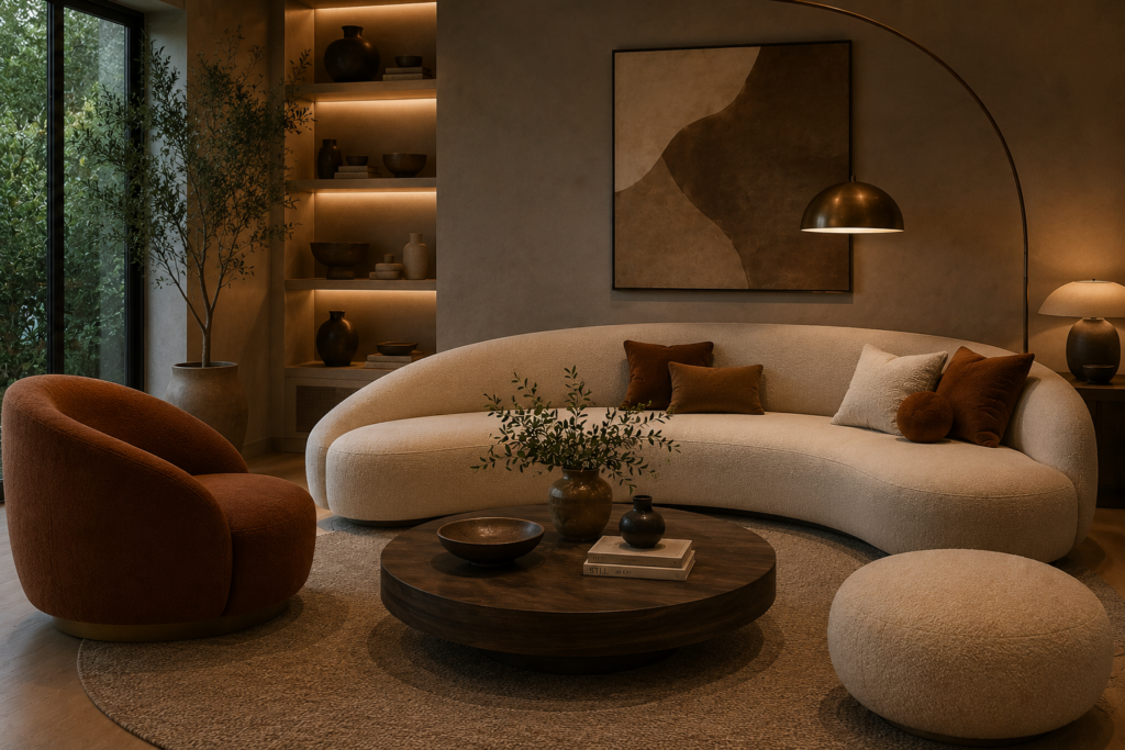 2. Add Curved Furniture