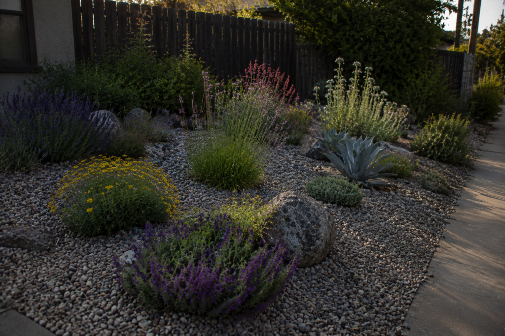 2. Gravel Garden with Drought Perennials