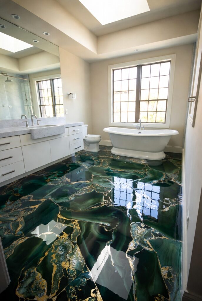 2. Marble-Effect Epoxy