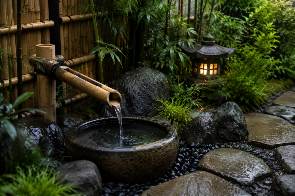 3. Bamboo Water Feature