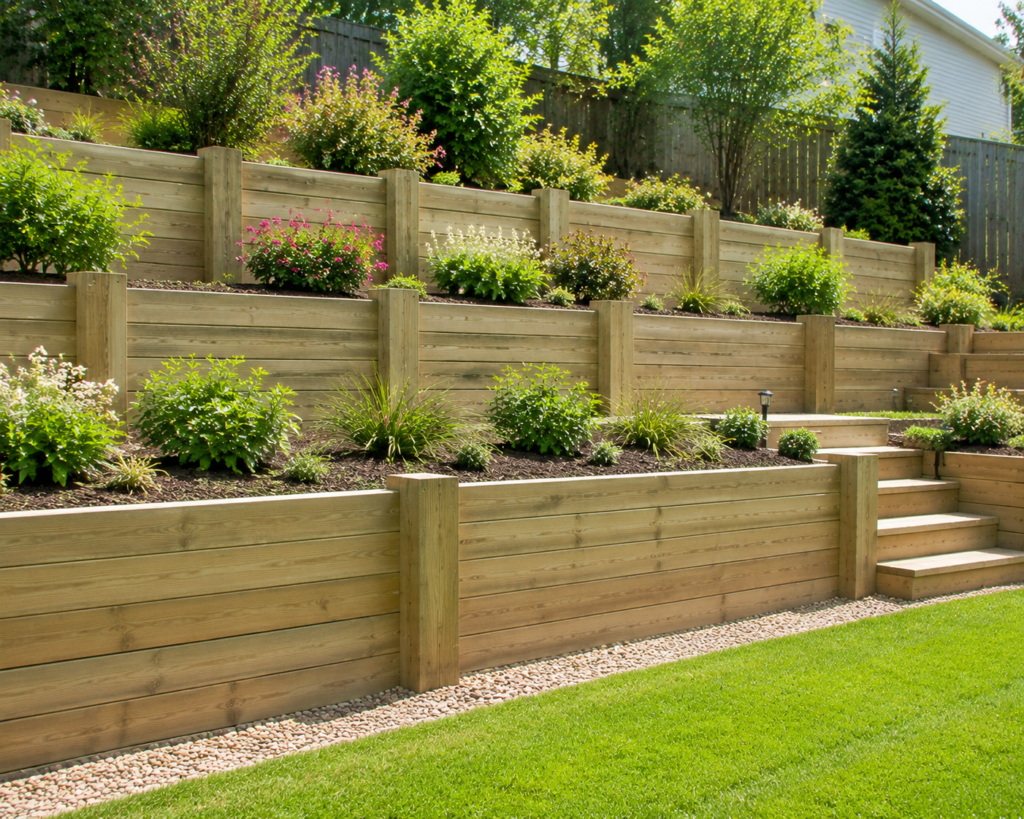 3. Tiered Terraced Wall System