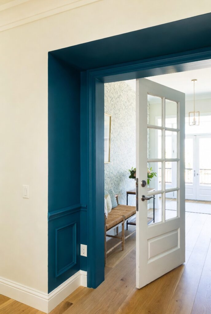 4. Use a Bold Paint Color or Wallpaper
