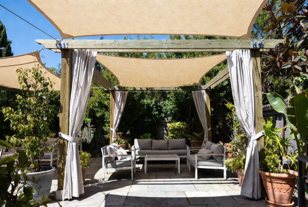 5. Add Curtains or Shade Sails for Privacy