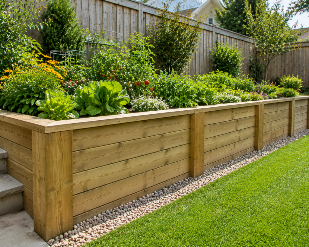 5. Raised Garden Bed Retaining Wall