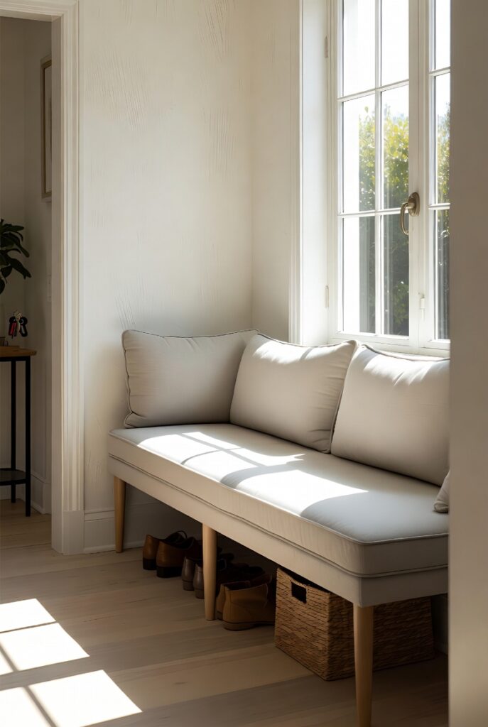 6. Add a Bench or Ottoman for Seating