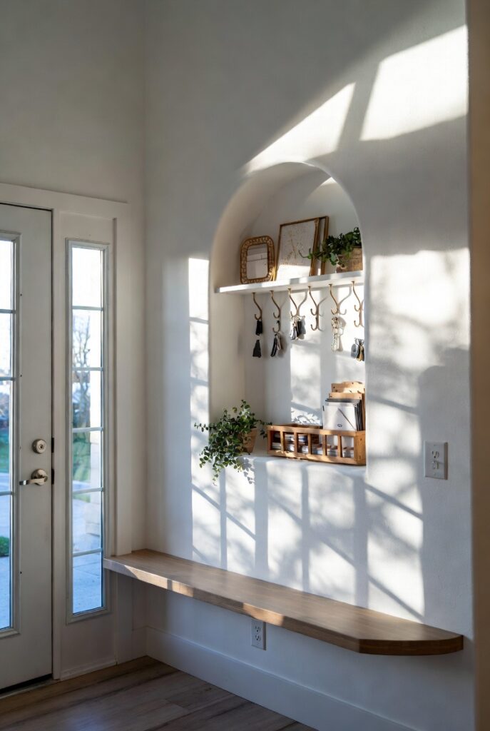 6. Entryway Key and Mail Niche