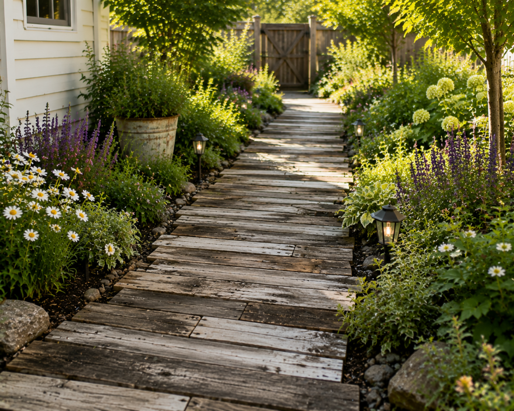 6. Reclaimed Wood Walkway