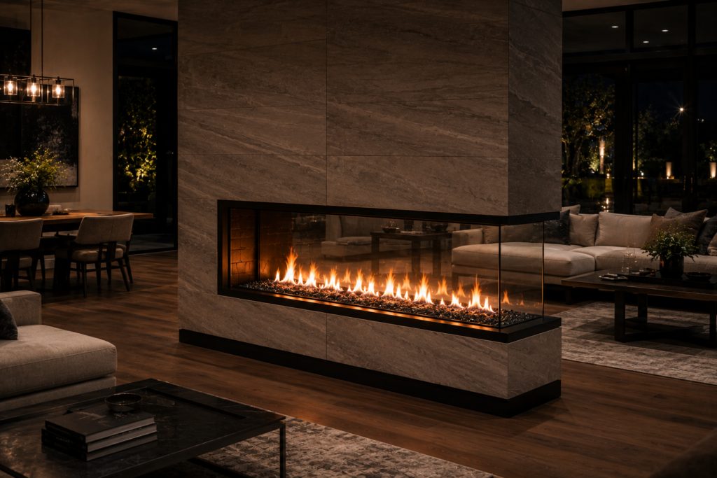 7. Double-Sided Fireplace