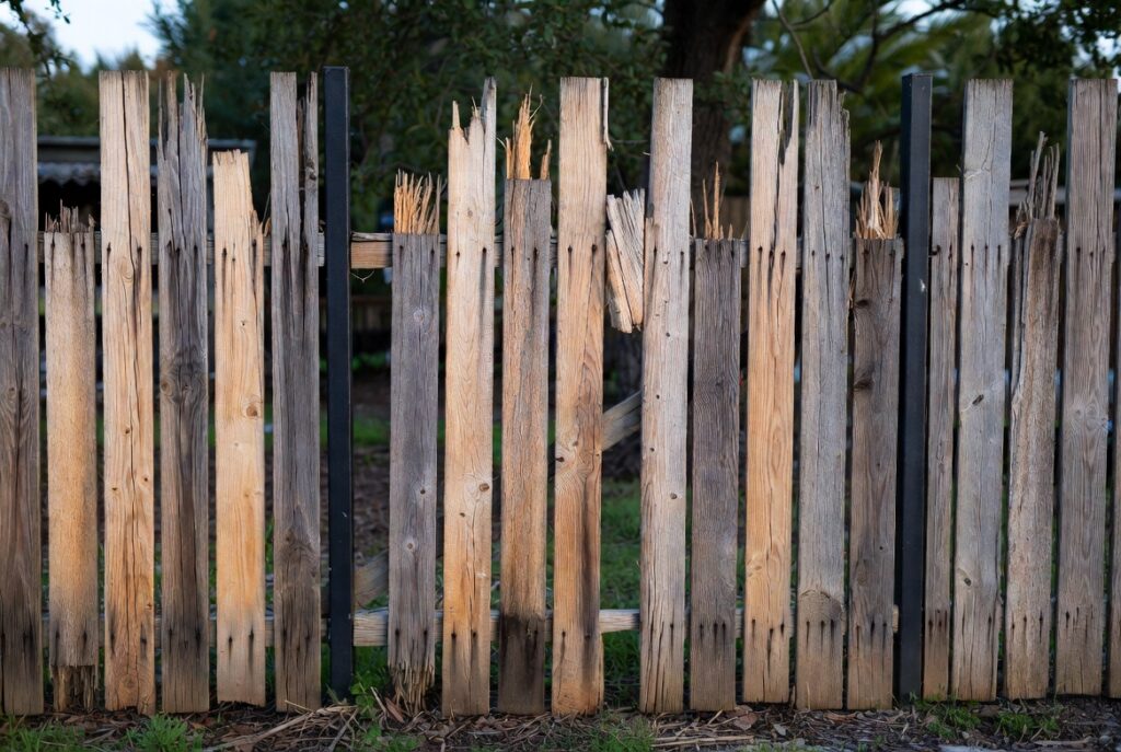 7. Reclaimed Wood Fence