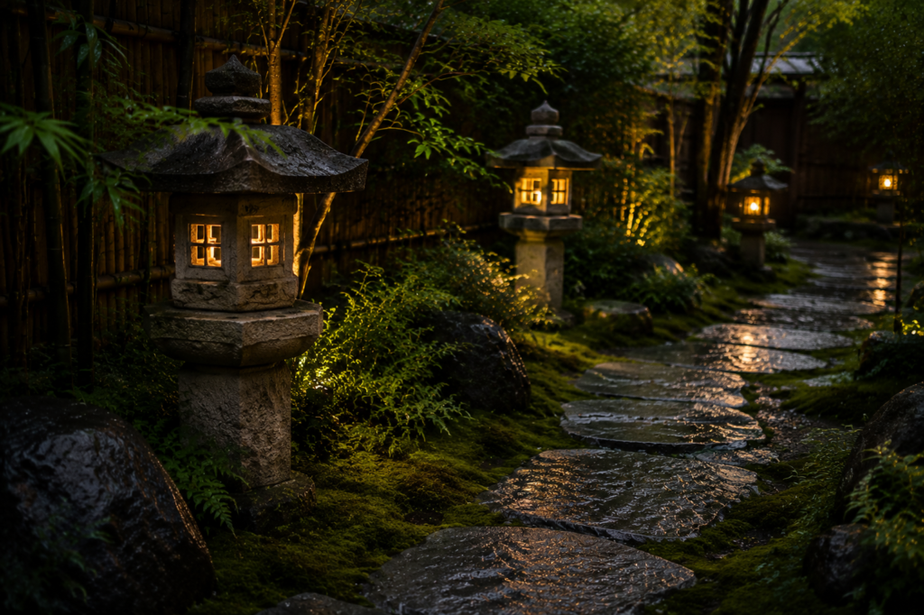 7. Stone Lanterns for Atmosphere