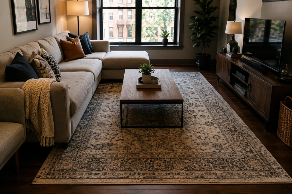 7. Use a Rug to Anchor the Layout