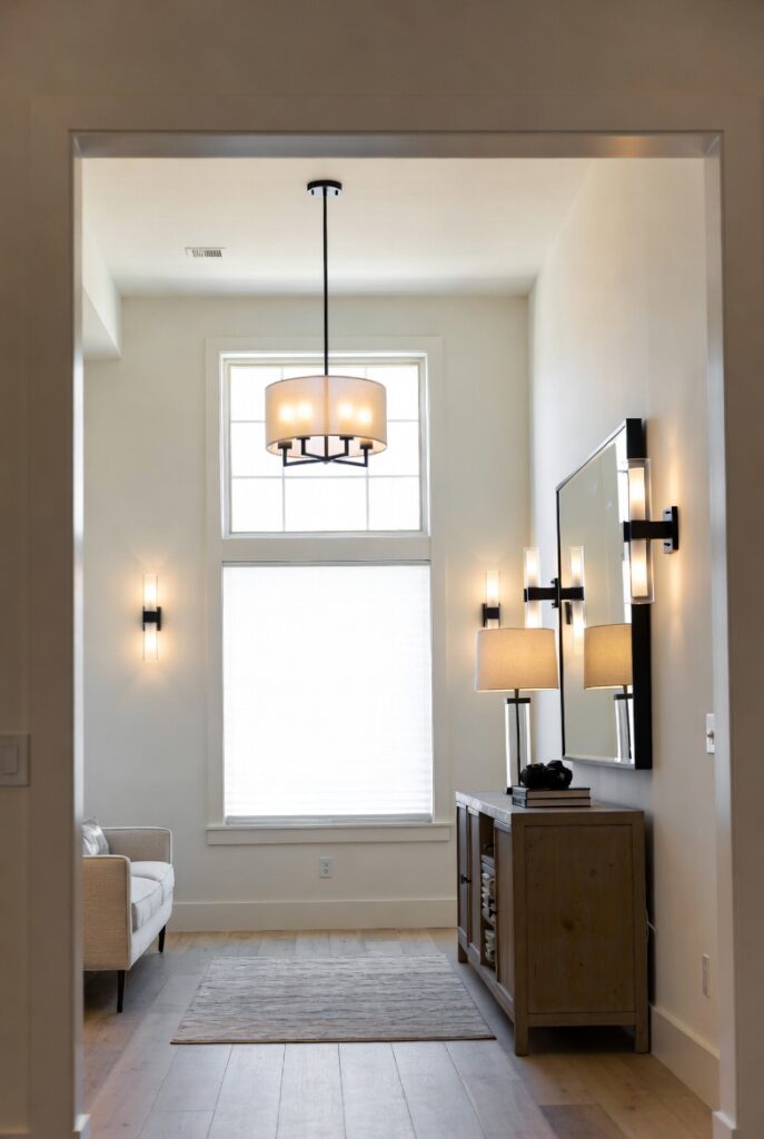 8. Layer Lighting for Warmth and Function