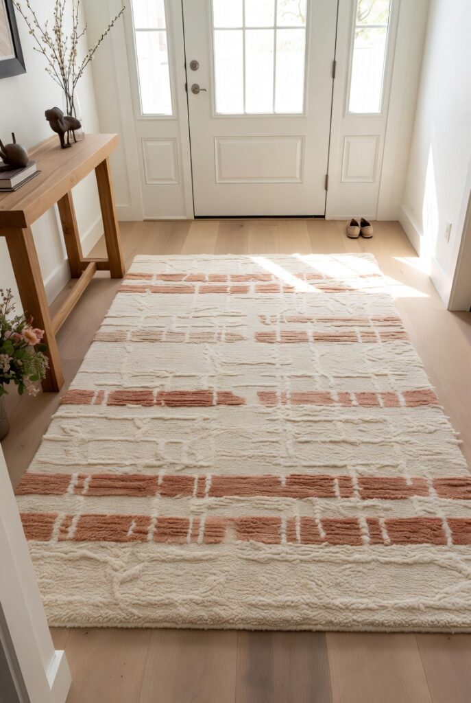 9. Lay a Patterned or Textured Rug