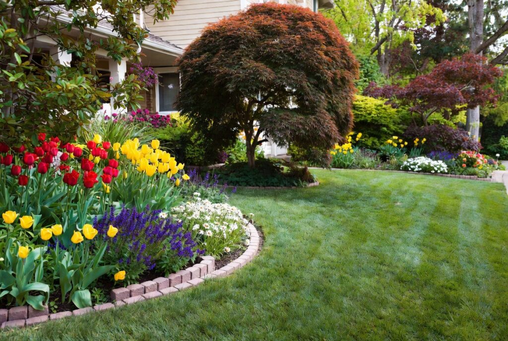 3. Use Curved Garden Beds