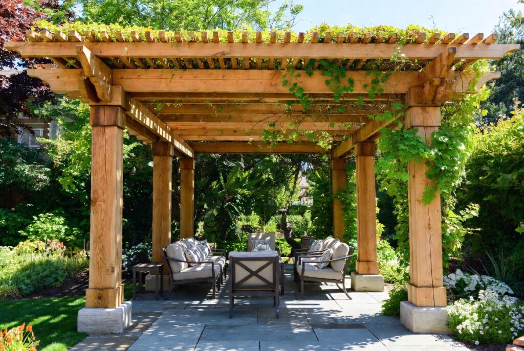2. Build a Freestanding Pergola Over a Patio