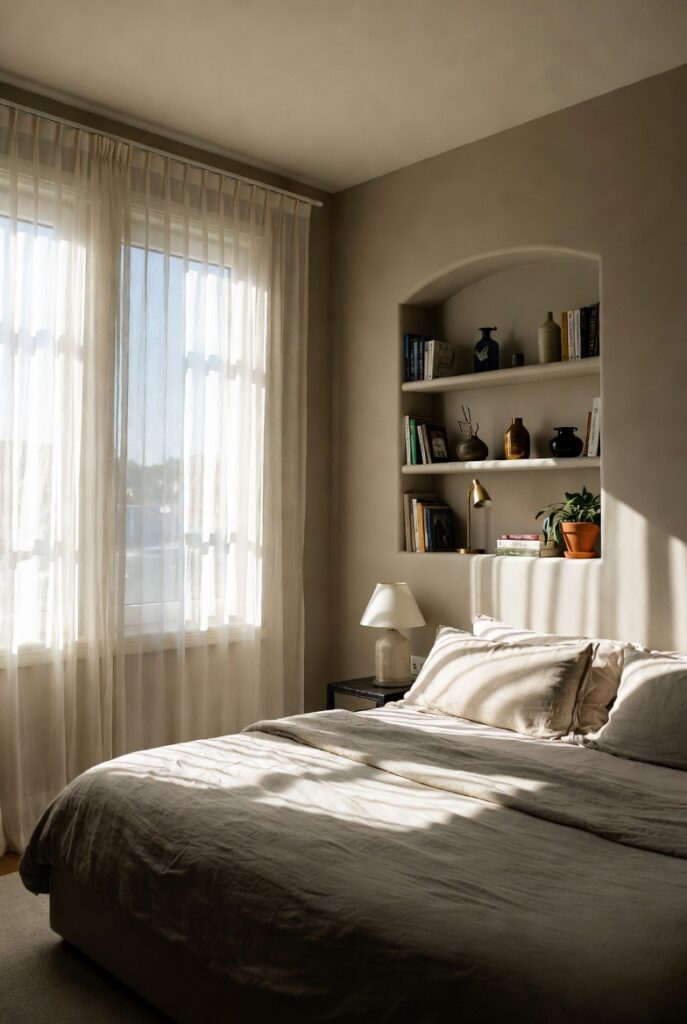 12. Bedroom Headboard Niche