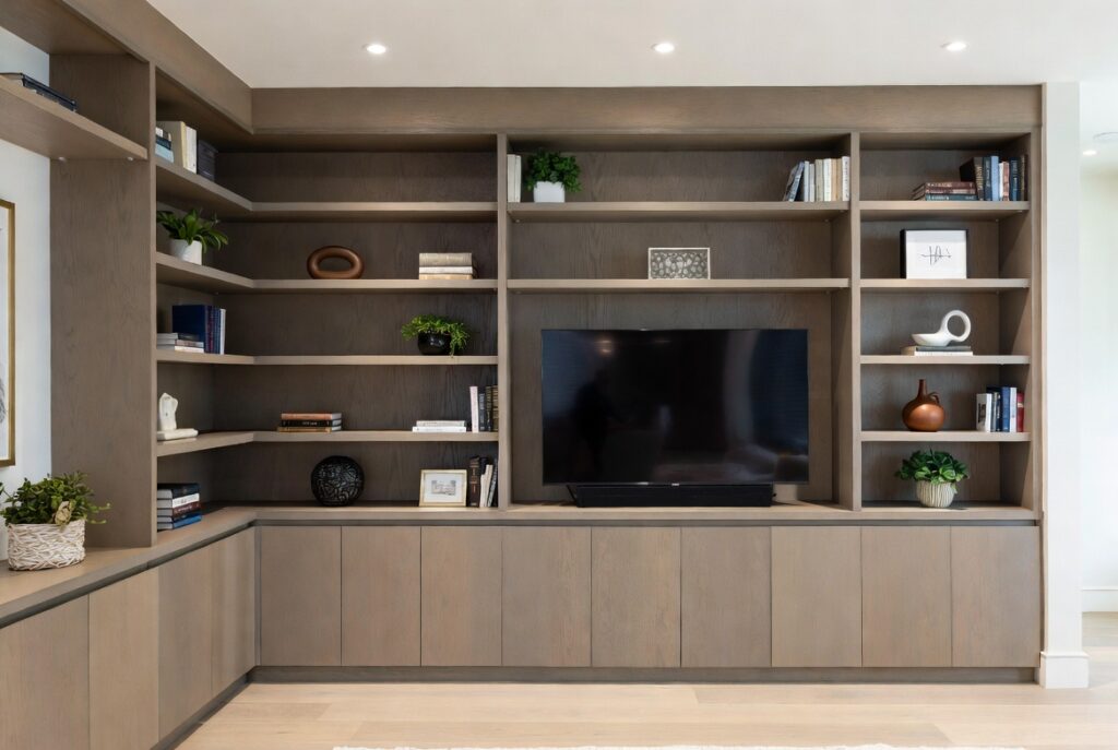 <img data-src="built-in-shelves-living-room.jpg" alt="Built-in shelves the upgrade that pays you back - Stunning custom built-in bookshelves and shelving units in living room adding massive value storage and style. Beautiful floor-to-ceiling built-in shelving with integrated lighting displaying books decor and plants creating an elegant architectural feature. How built-in shelves increase home value, maximize space and deliver long-term return on investment compared to freestanding furniture. Luxury interior design ideas for built-in storage solutions that transform ordinary rooms into sophisticated high-end spaces.">
