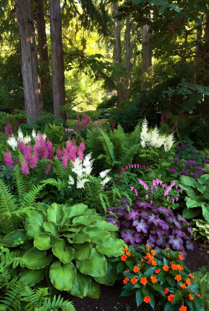 <img data-src="shade-garden-solution.jpg" alt="The shade garden solution for difficult spots - Beautiful thriving shade garden ideas for low light and difficult shady areas in backyard. Lush hostas, ferns, astilbe, bleeding hearts, heuchera and impatiens creating colorful foliage and flowers in shaded garden beds under trees. Creative solutions for gardening in shade with low light tolerant plants that transform dark problem areas into stunning lush oases. Best shade loving plants and design tips for successful shade gardening.">