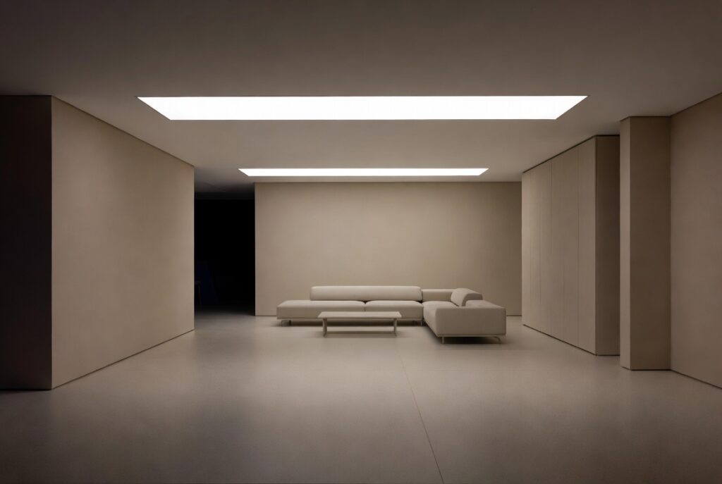 <img data-src="layered-lighting-mistake.jpg" alt="Layered lighting the reason your room feels flat - Common interior design mistake of relying only on harsh overhead ceiling lights creating a dull flat and uninviting living room. Poor single source lighting making spaces feel cold lifeless and boring with harsh shadows and no depth or warmth. Before and after example showing how missing layered lighting kills room ambiance. Expert tips on using ambient task and accent lighting to add dimension warmth and personality to your home for a cozy inviting atmosphere.">