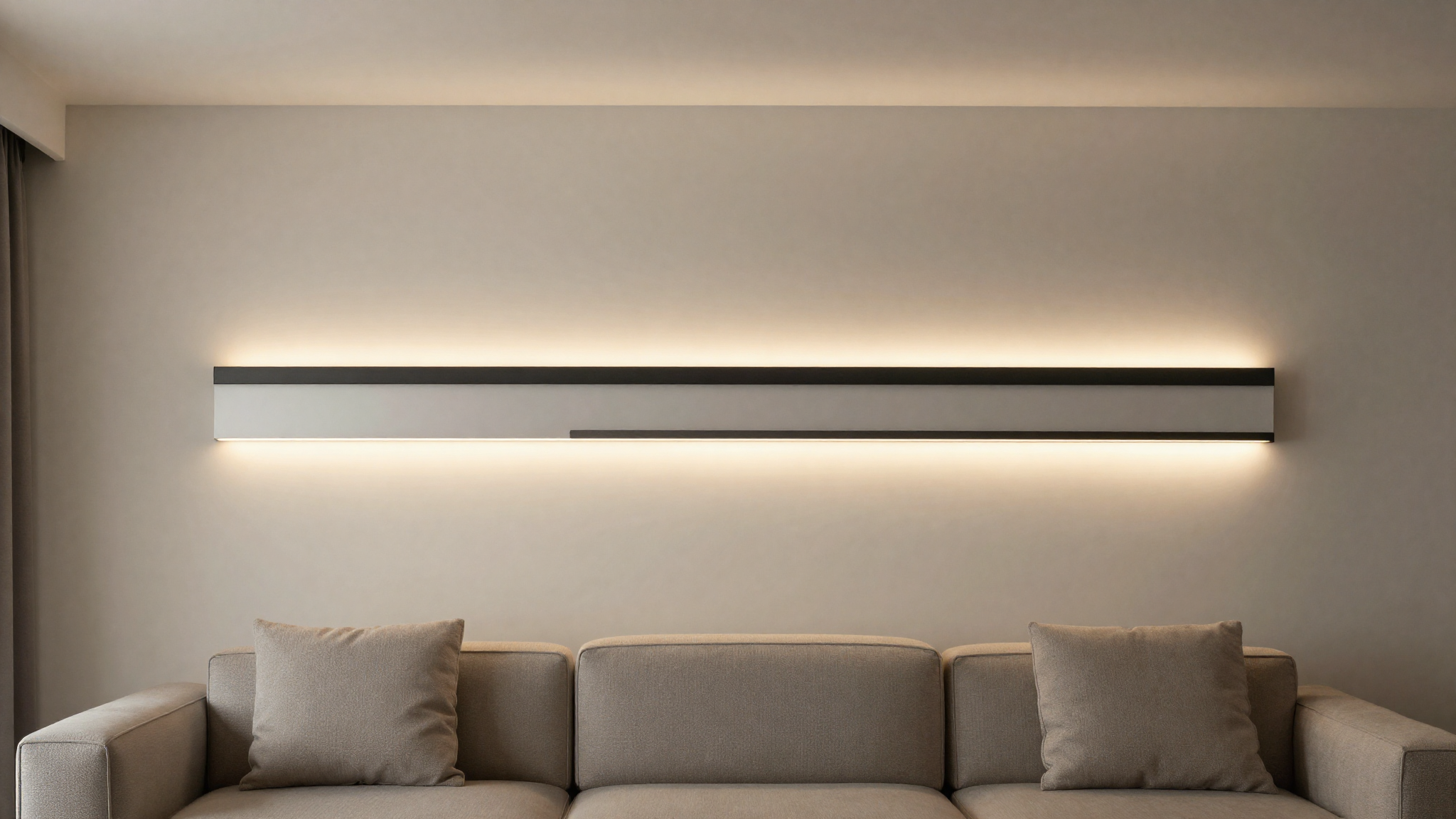 living room lighting ideas wall panel ambient art