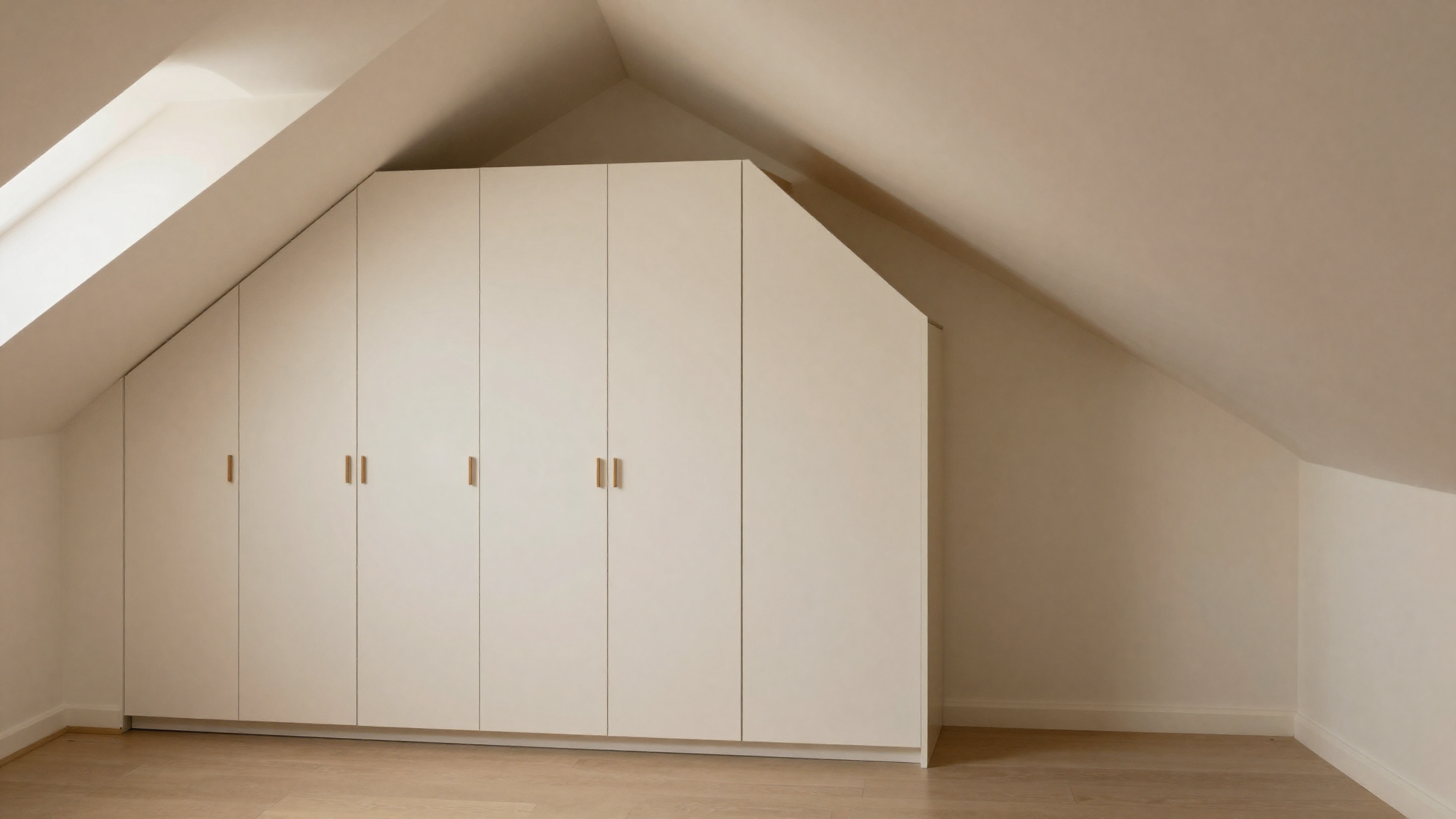 bedroom storage ideas fitted wardrobe sloped ceiling alcove