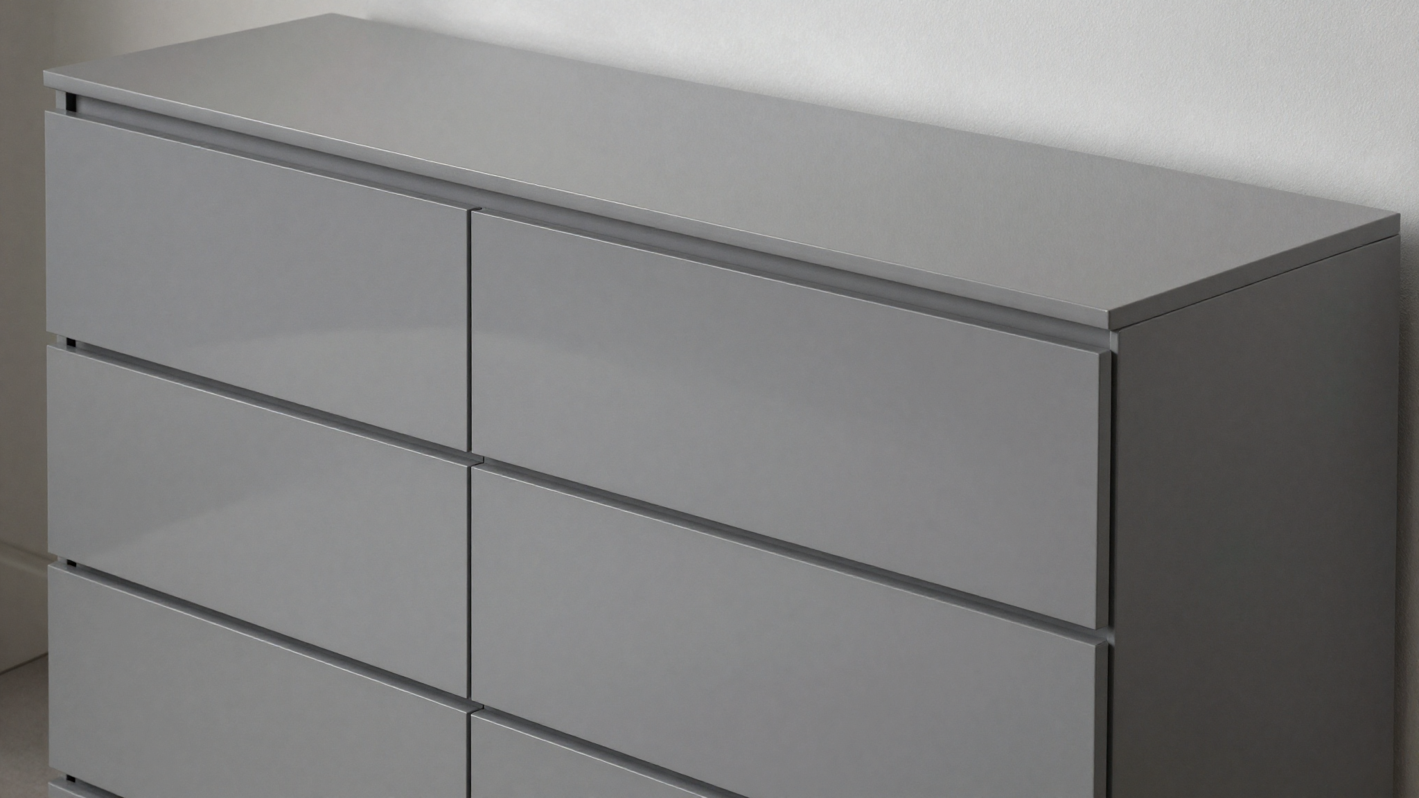 bedroom storage ideas glossy grey dresser architectural