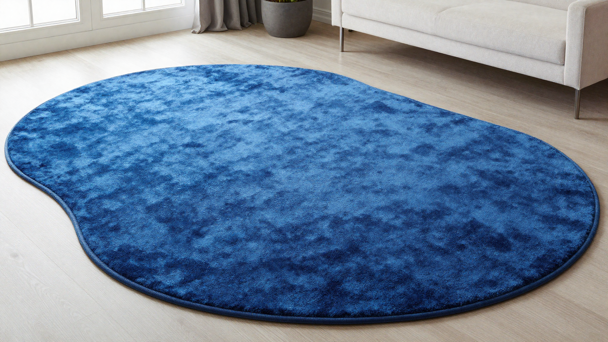 living room rug ideas wavy organic edge shape