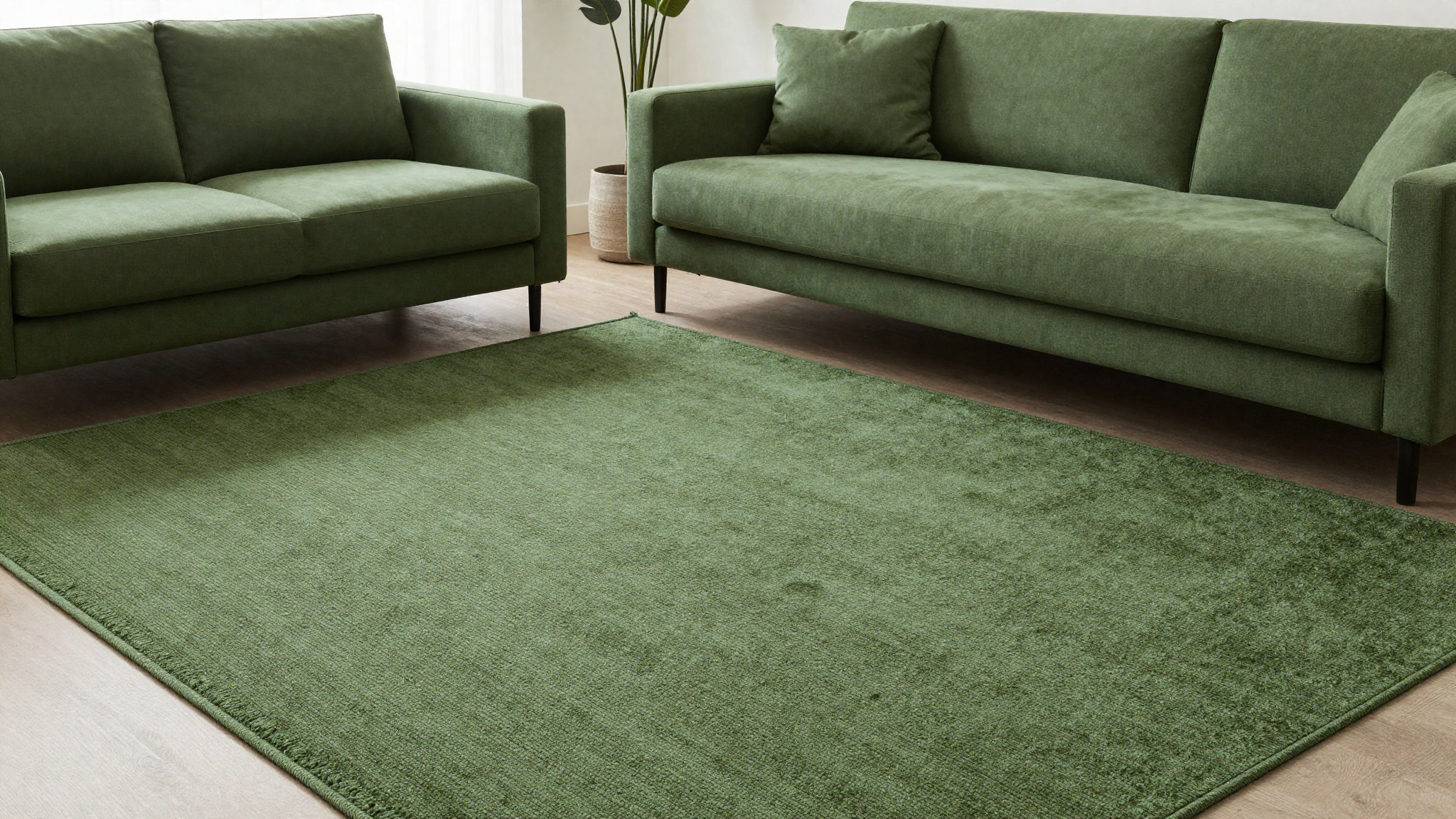 living room rug ideas monochromatic mossy green tonal