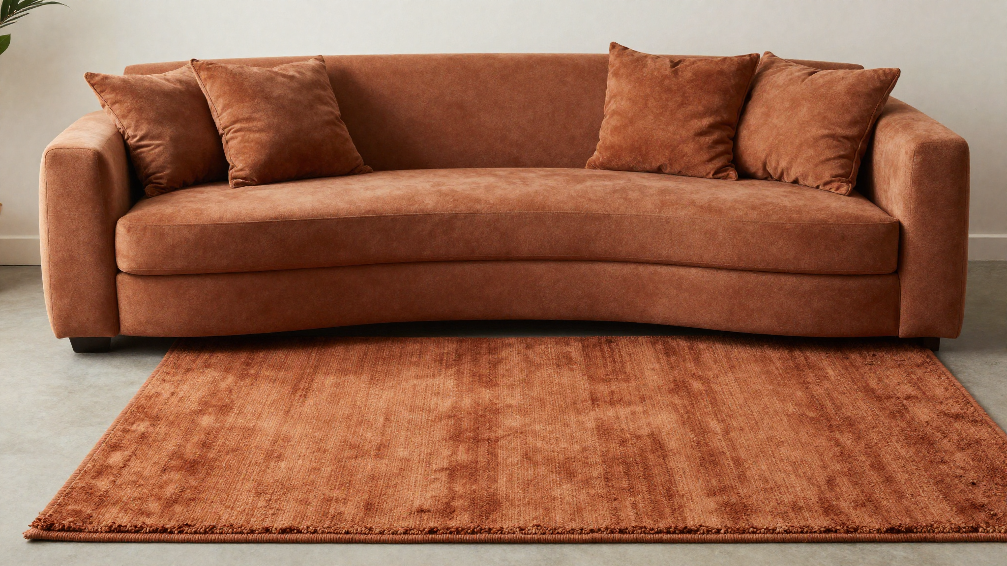 living room rug ideas terracotta rust earthy tone