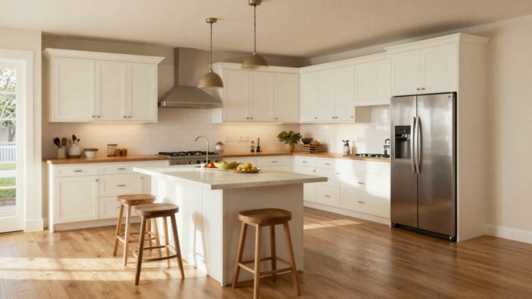 kitchen layout ideas spacious walkway between island and counters