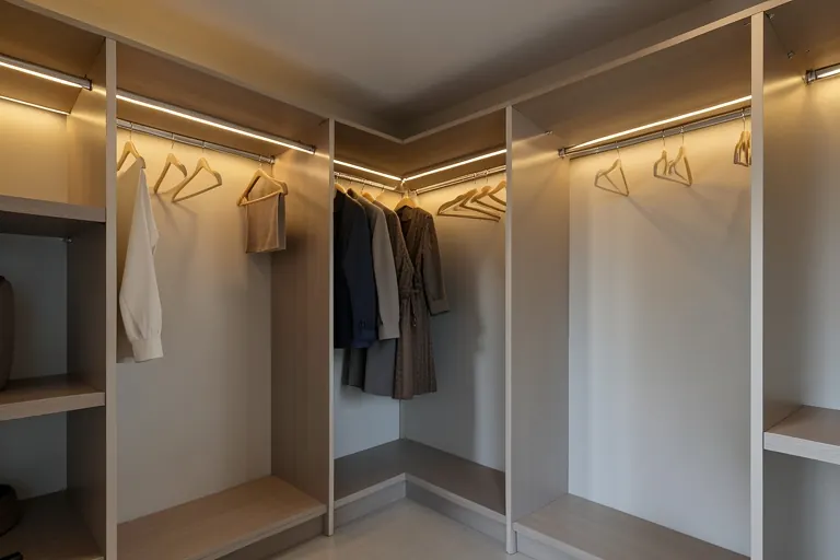 A drawer with adjustable organizers holding bras, underwear, and socks in separate compartments.