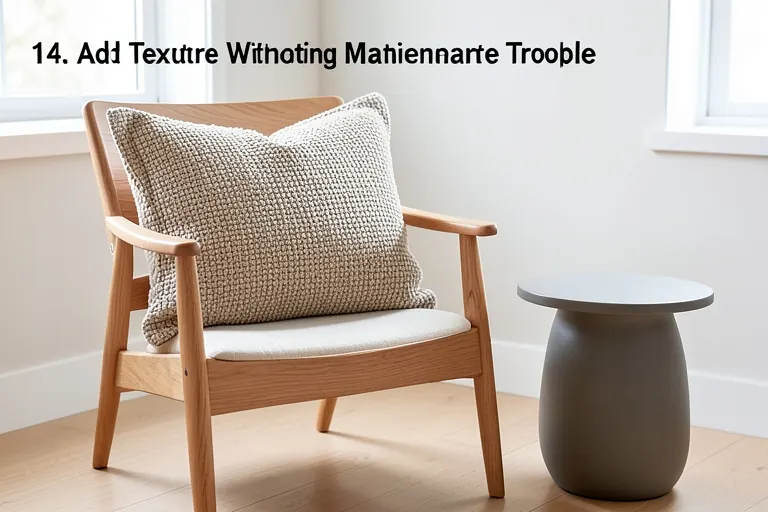 Practical mix of woven, wood, and ceramic textures